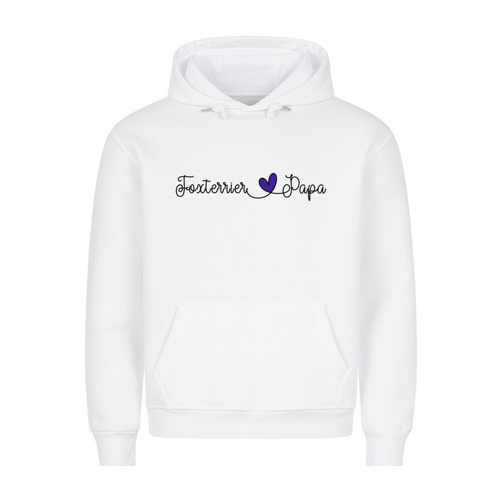 Premium Hoodie "Foxterrier - Papa" Weiß – hunde-shirt.de