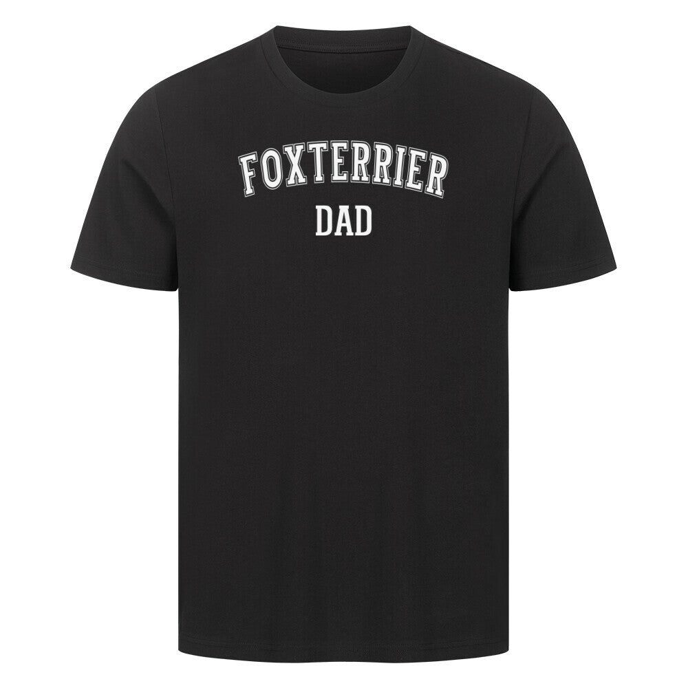 Premium T-Shirt "Foxterrier - DAD" Schwarz – hunde-shirt.de