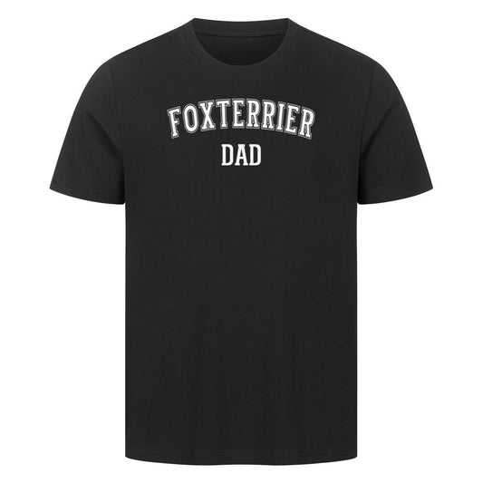 Premium T-Shirt "Foxterrier - DAD" Schwarz – hunde-shirt.de