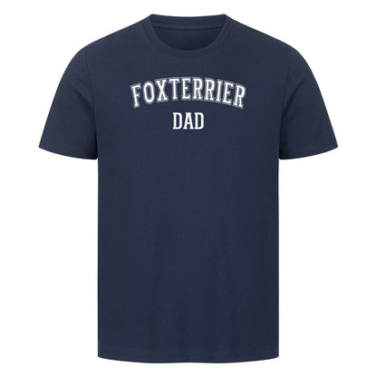 Premium T-Shirt "Foxterrier - DAD" French Navy – hunde-shirt.de