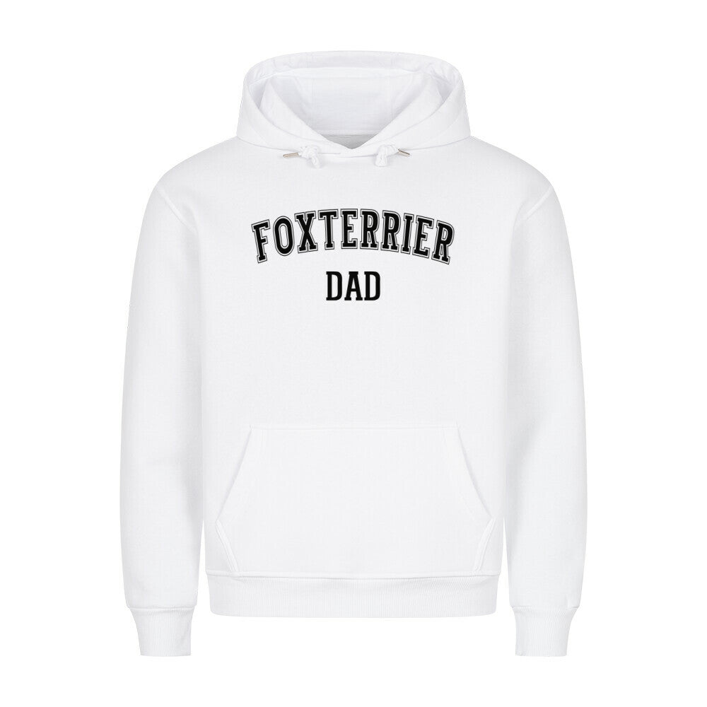 Premium Hoodie "Foxterrier - DAD" Weiß – hunde-shirt.de