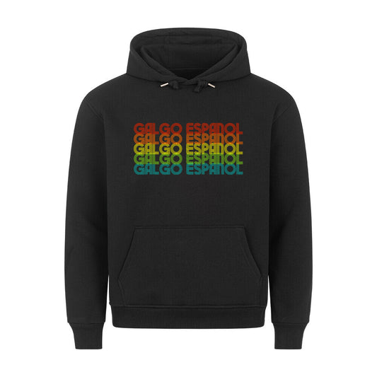 Premium Hoodie "Galgo - RETRO" Schwarz – hunde-shirt.de