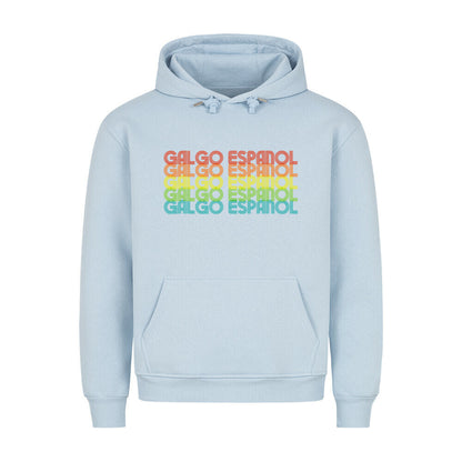 Premium Hoodie "Galgo - RETRO" Babyblau – hunde-shirt.de
