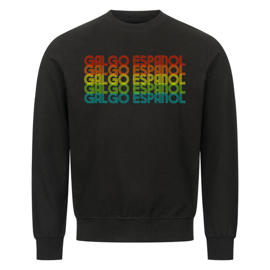 Premium Sweatshirt "Galgo - RETRO" Schwarz – hunde-shirt.de