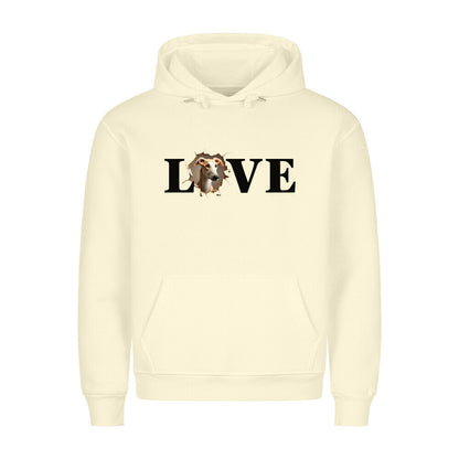 Premium Hoodie "Galgo - LOVE" Beige – hunde-shirt.de