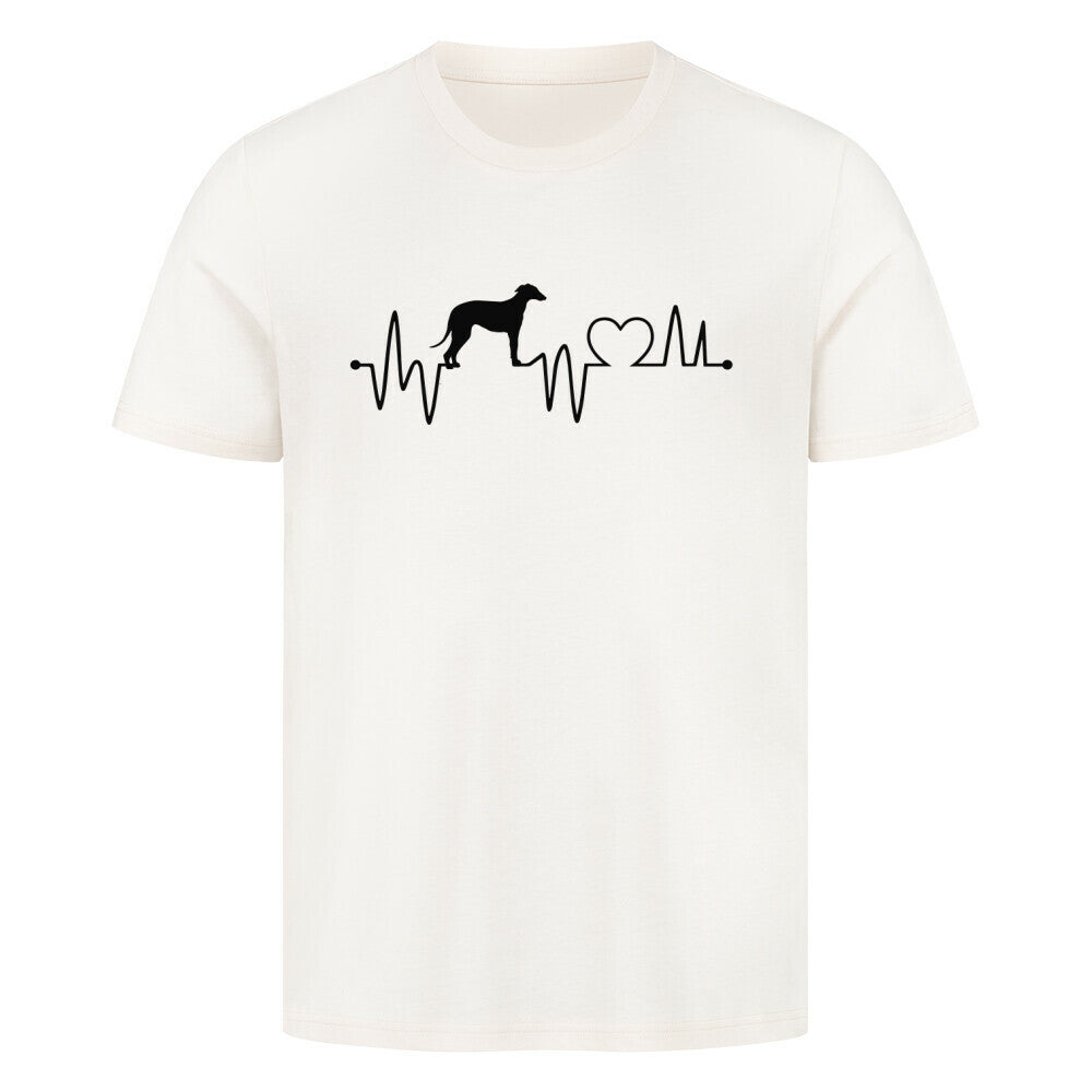 Premium T-Shirt "Galgo - Heartbeat" Natural Raw – hunde-shirt.de