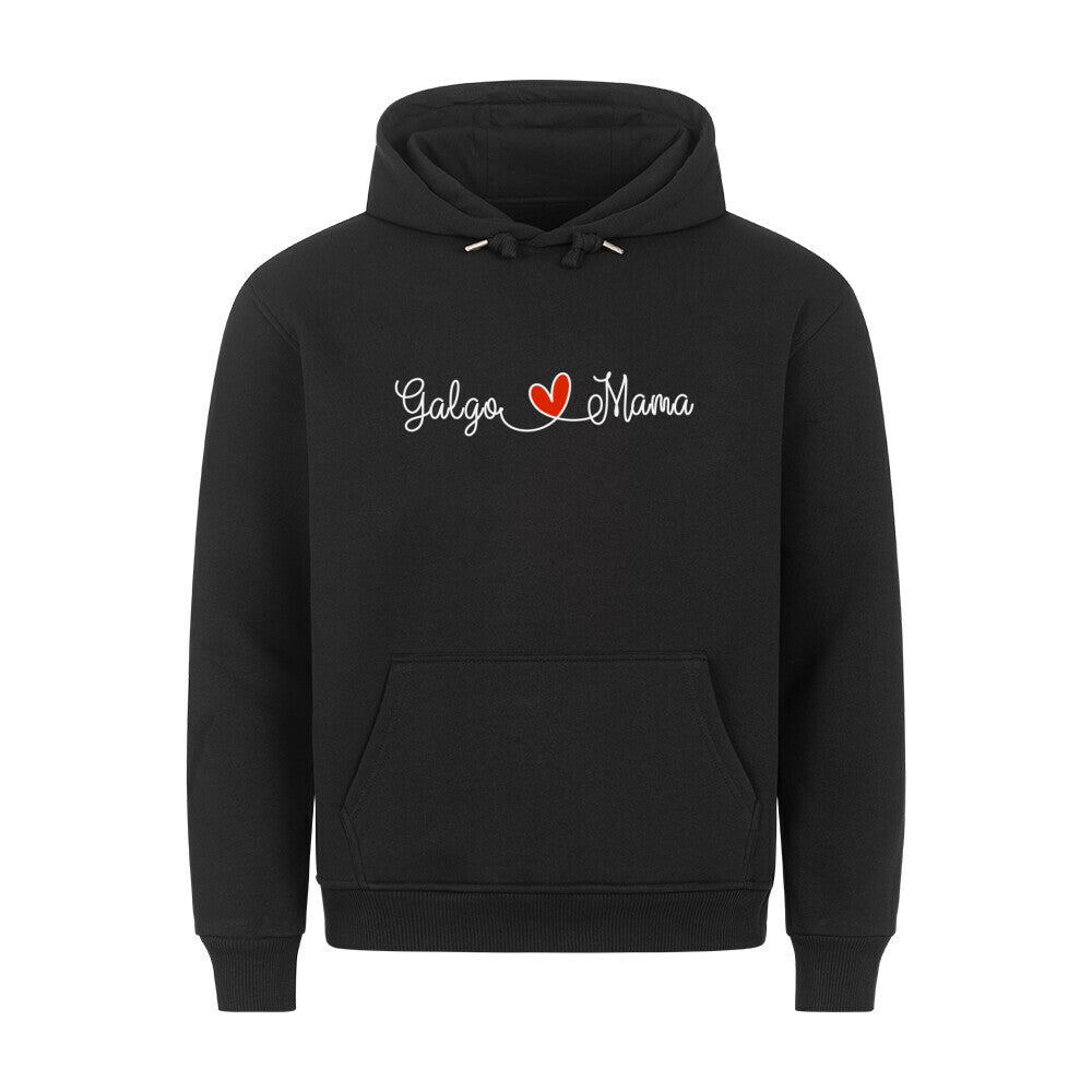 Premium Hoodie "Galgo - Mama" Schwarz – hunde-shirt.de