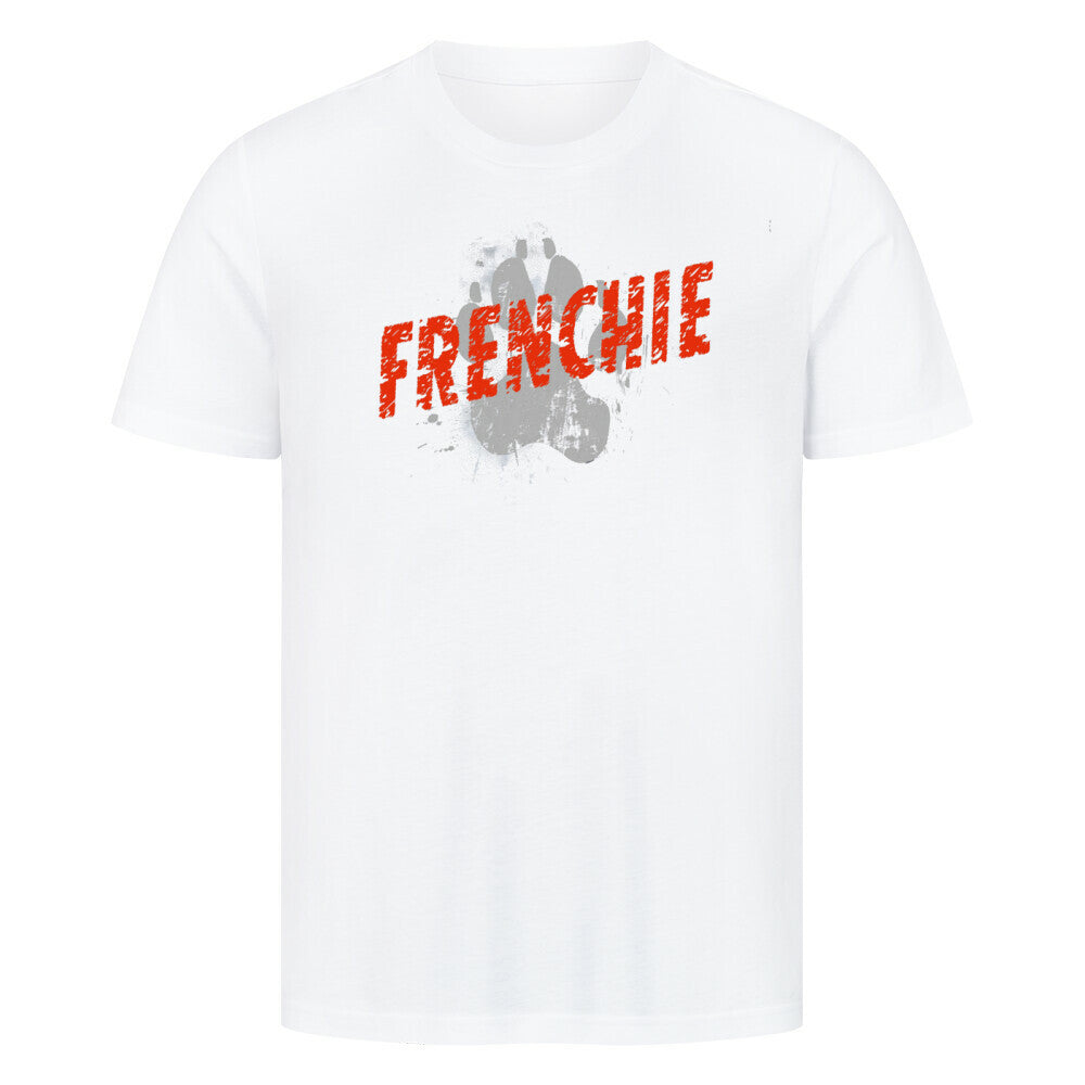 Premium T-Shirt "Frenchie - PAW" Weiß – hunde-shirt.de