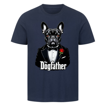 Premium T-Shirt "Frenchie - Dogfather" French Navy – hunde-shirt.de