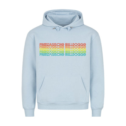 Premium Hoodie "Französische Bulldogge - RETRO" Babyblau – hunde-shirt.de