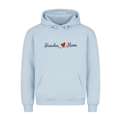 Premium Hoodie "Frenchie - Mama" Babyblau – hunde-shirt.de