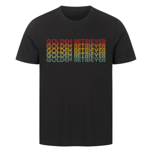 Premium T-Shirt "Golden Retriever - RETRO" Schwarz – hunde-shirt.de