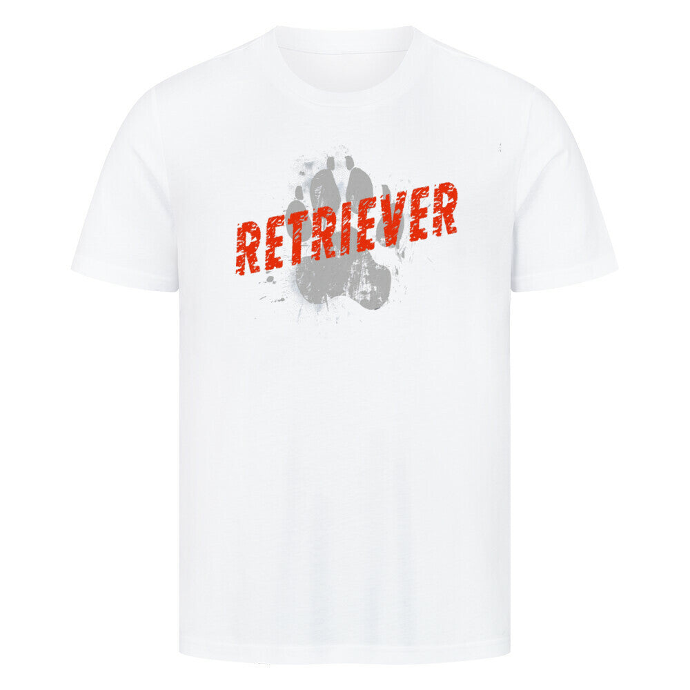 Premium T-Shirt "Golden Retriever - PAW" Weiß – hunde-shirt.de