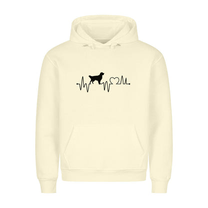 Premium Hoodie "Golden Retriever - Heartbeat" Beige – hunde-shirt.de