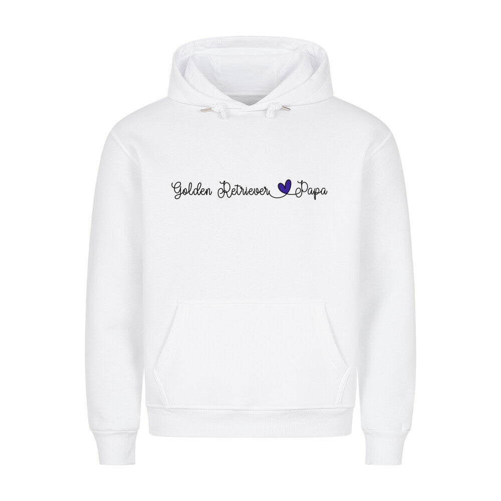 Premium Hoodie "Golden Retriever - Papa" Weiß – hunde-shirt.de