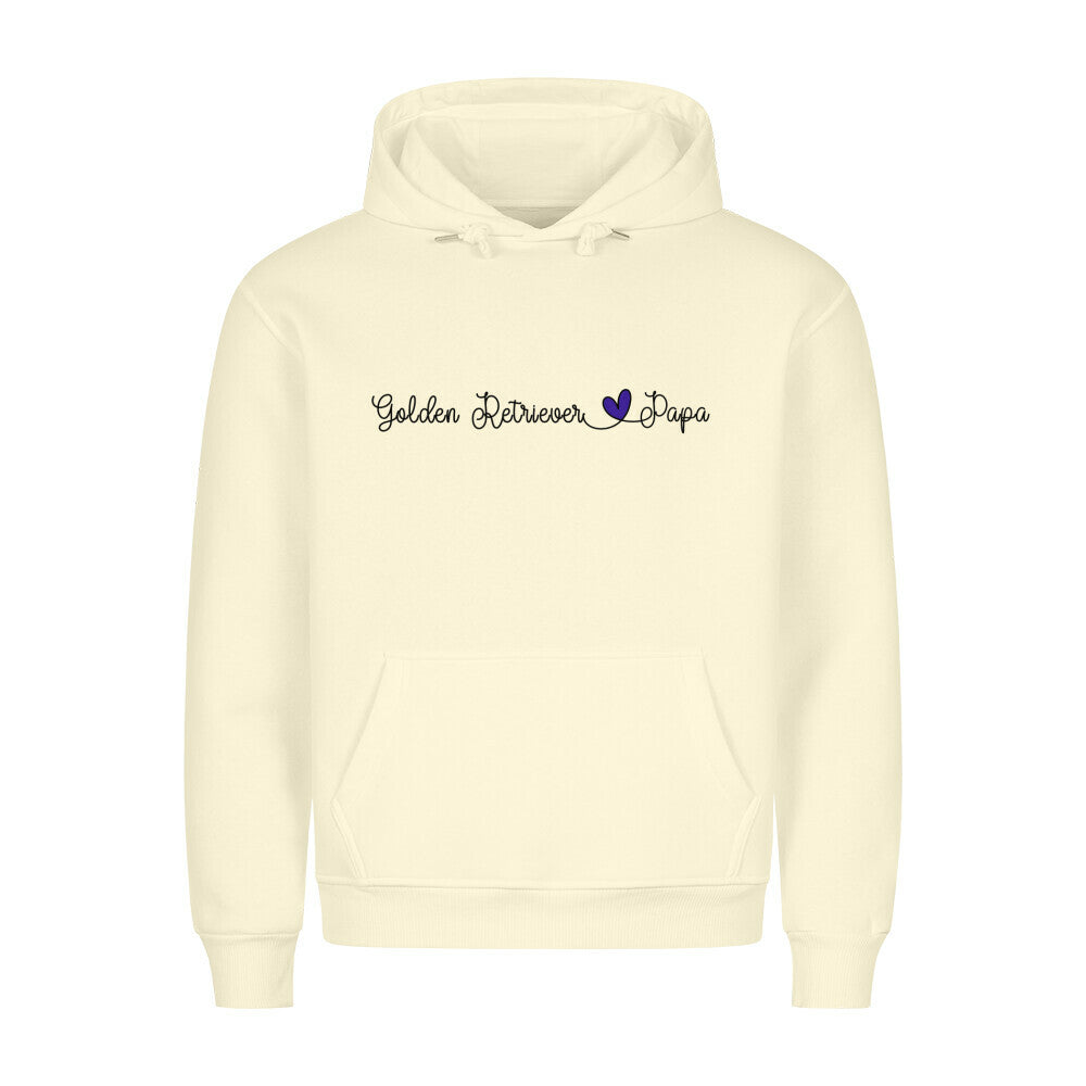Premium Hoodie "Golden Retriever - Papa" Beige – hunde-shirt.de