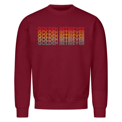 Premium Sweatshirt "Golden Retriever - RETRO" Burgunder – hunde-shirt.de