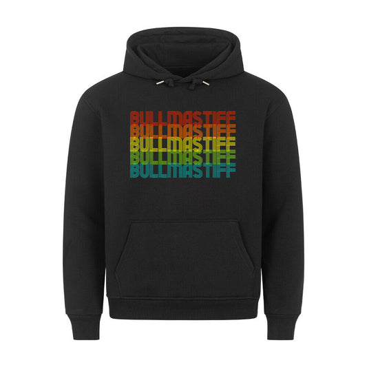 Premium Hoodie "Bullmastiff - RETRO" Schwarz – hunde-shirt.de