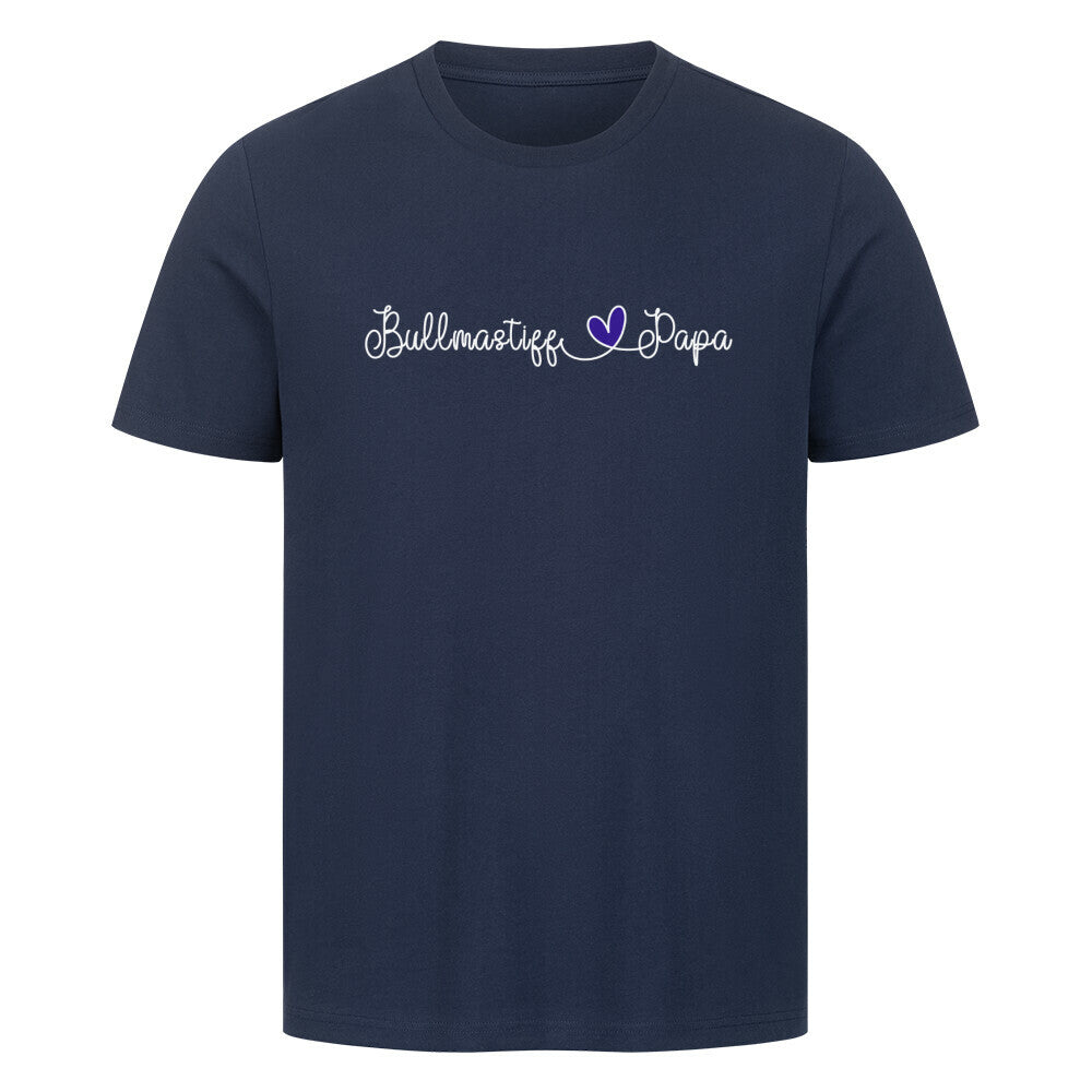 Premium T-Shirt "Bullmastiff - Papa" French Navy – hunde-shirt.de