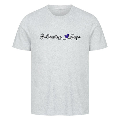 Premium T-Shirt "Bullmastiff - Papa" Heather Grey – hunde-shirt.de