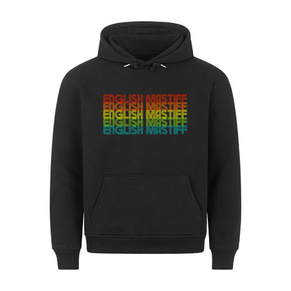Premium Hoodie "English Mastiff - RETRO" Schwarz – hunde-shirt.de