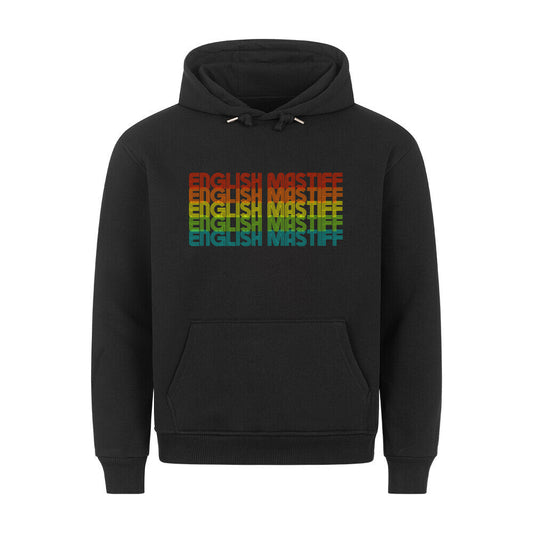Premium Hoodie "English Mastiff - RETRO" Schwarz – hunde-shirt.de