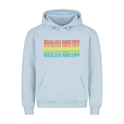 Premium Hoodie "English Mastiff - RETRO" Babyblau – hunde-shirt.de