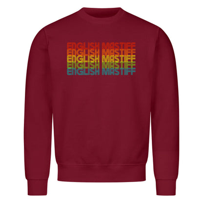Premium Sweatshirt "English Mastiff - RETRO" Burgunder – hunde-shirt.de