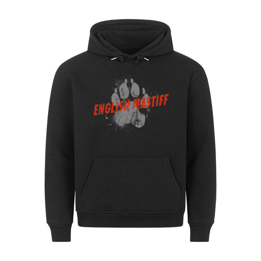 Premium Hoodie "English Mastiff - PAW II" Schwarz – hunde-shirt.de