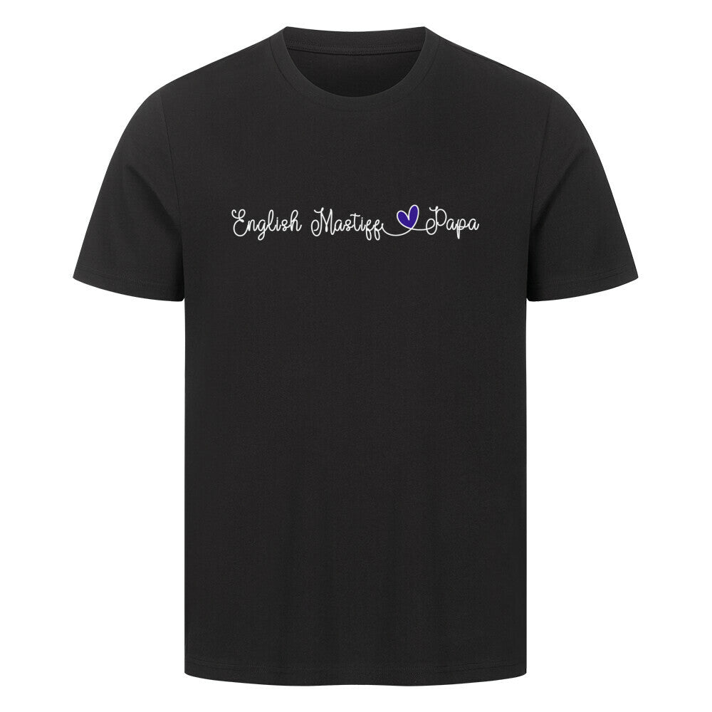 Premium T-Shirt "English Mastiff - Papa" Schwarz – hunde-shirt.de