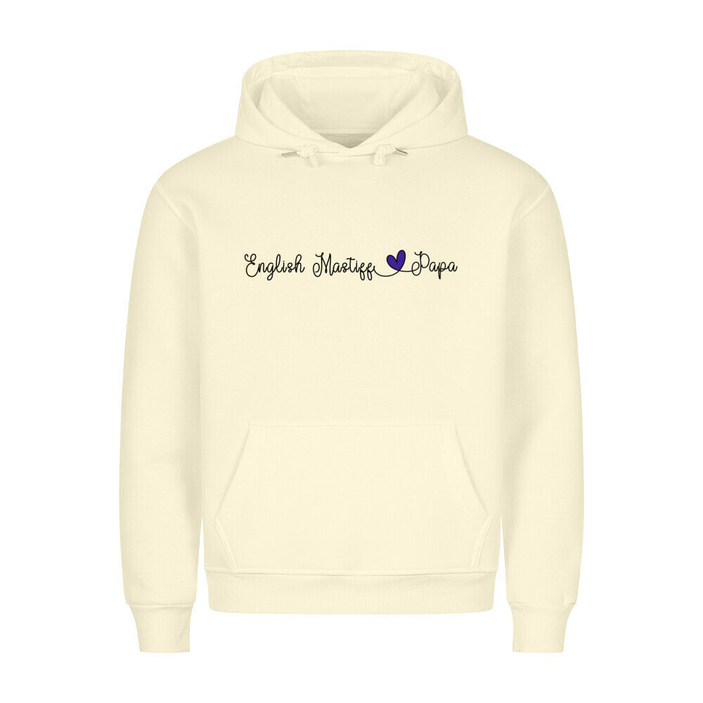 Premium Hoodie "English Mastiff - Papa" Beige – hunde-shirt.de