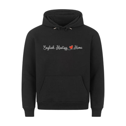 Premium Hoodie "English Mastiff - Mama" Schwarz – hunde-shirt.de
