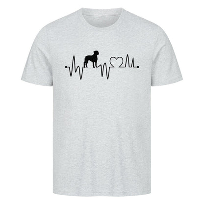 Premium T-Shirt "English Mastiff - Heartbeat" Heather Grey – hunde-shirt.de
