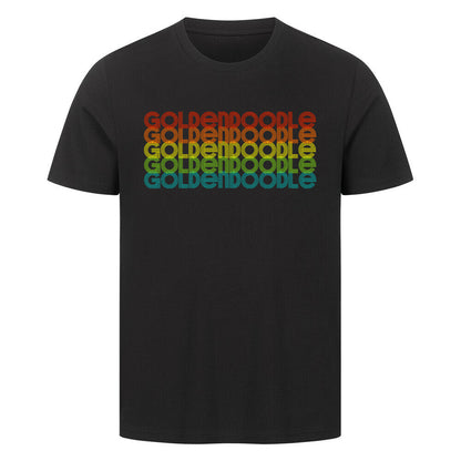 Premium T-Shirt "Golden Doodle - RETRO" Schwarz – hunde-shirt.de