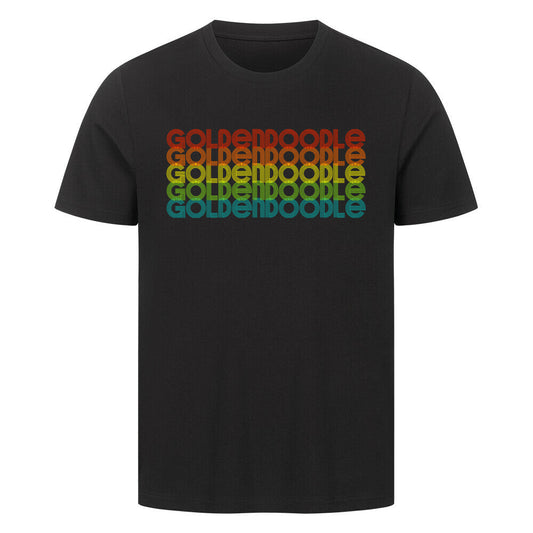 Premium T-Shirt "Golden Doodle - RETRO" Schwarz – hunde-shirt.de