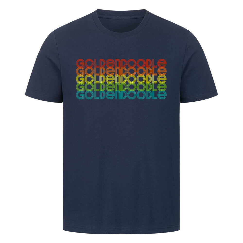 Premium T-Shirt "Golden Doodle - RETRO" French Navy – hunde-shirt.de