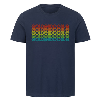 Premium T-Shirt "Golden Doodle - RETRO" French Navy – hunde-shirt.de