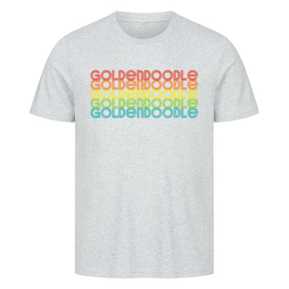 Premium T-Shirt "Golden Doodle - RETRO" Heather Grey – hunde-shirt.de