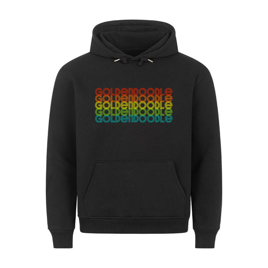 Premium Hoodie "Golden Doodle - RETRO" Schwarz – hunde-shirt.de