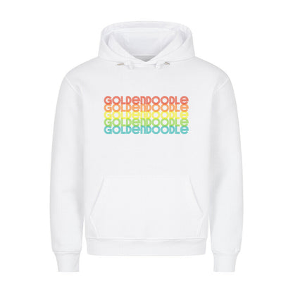 Premium Hoodie "Golden Doodle - RETRO" Weiß – hunde-shirt.de