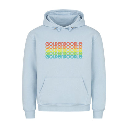 Premium Hoodie "Golden Doodle - RETRO" Babyblau – hunde-shirt.de