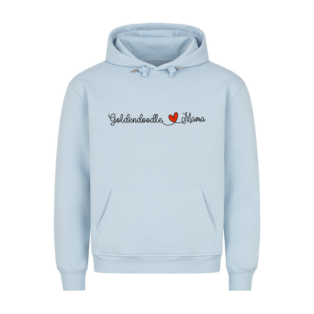 Premium Hoodie "Golden Doodle - Mama" Babyblau – hunde-shirt.de