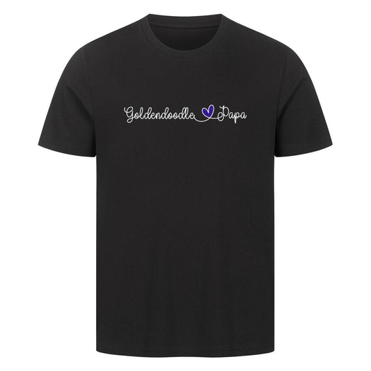 Premium T-Shirt "Golden Doodle - Papa" Schwarz – hunde-shirt.de