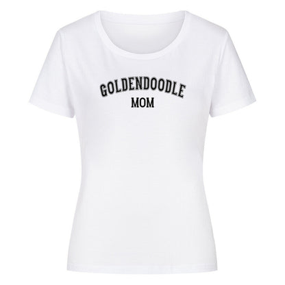 Premium Organic Damen-Shirt "Golden Doodle - MOM" Weiß – hunde-shirt.de
