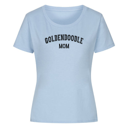 Premium Organic Damen-Shirt "Golden Doodle - MOM" Sky Blue – hunde-shirt.de