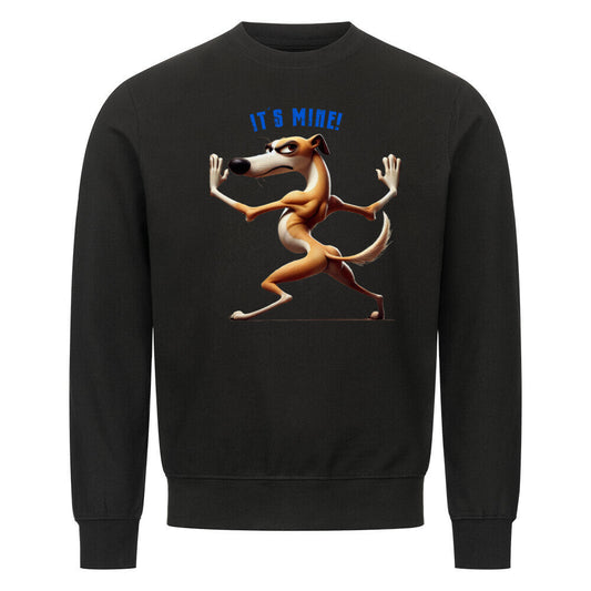 Premium Sweatshirt "Greyhound - It´s mine!" Schwarz – hunde-shirt.de
