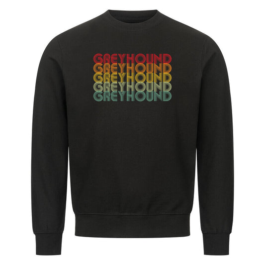 Premium Sweatshirt "Greyhound - RETRO" Schwarz – hunde-shirt.de