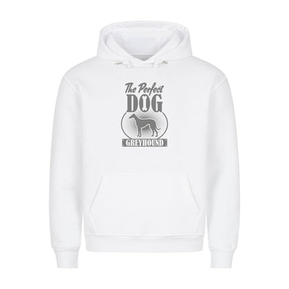 Premium Hoodie "Greyhound - Perfect Dog" Weiß – hunde-shirt.de