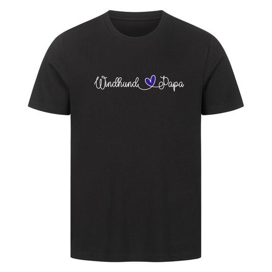 Premium T-Shirt "Windhund - Papa" Schwarz – hunde-shirt.de