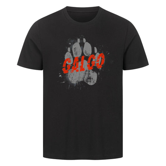 Premium T-Shirt "Galgo - PAW" Schwarz – hunde-shirt.de